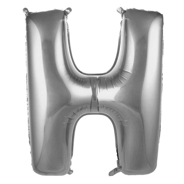 H- HARF 40 İNC GÜMÜŞ RENK BALON 100 CM H- HARF 40 İNC GÜMÜŞ RENK BALON 100 CM