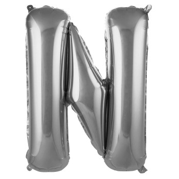 N- HARF 40 İNC GÜMÜŞ RENK BALON 100 CM N- HARF 40 İNC GÜMÜŞ RENK BALON 100 CM