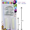 MİKA ŞEFFAF 2 RAKAM GÜMÜŞ MUM 12CM MİKA ŞEFFAF 2 RAKAM GÜMÜŞ MUM 12CM