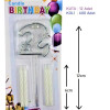 MİKA ŞEFFAF 2 RAKAM GÜMÜŞ MUM 12CM MİKA ŞEFFAF 2 RAKAM GÜMÜŞ MUM 12CM