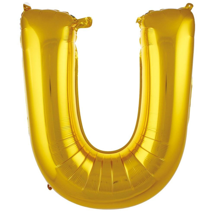 U- HARF 40 İNC GOLD RENK BALON 100 CM U- HARF 40 İNC GOLD RENK BALON 100 CM