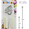 MİKA ŞEFFAF 4 RAKAM GÜMÜŞ MUM 12CM MİKA ŞEFFAF 4 RAKAM GÜMÜŞ MUM 12CM