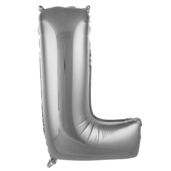 L- HARF 40 İNC GÜMÜŞ RENK BALON 100 CM L- HARF 40 İNC GÜMÜŞ RENK BALON 100 CM