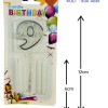 MİKA ŞEFFAF 9 RAKAM GÜMÜŞ MUM 12CM MİKA ŞEFFAF 9 RAKAM GÜMÜŞ MUM 12CM