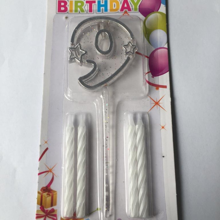 MİKA ŞEFFAF 9 RAKAM GÜMÜŞ MUM 12CM MİKA ŞEFFAF 9 RAKAM GÜMÜŞ MUM 12CM