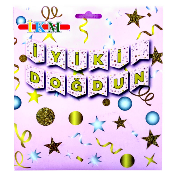 BÜYÜK BANNER İYİKİ DOĞDUN PEMBE UZAR YAZI BÜYÜK BANNER İYİKİ DOĞDUN PEMBE UZAR YAZI