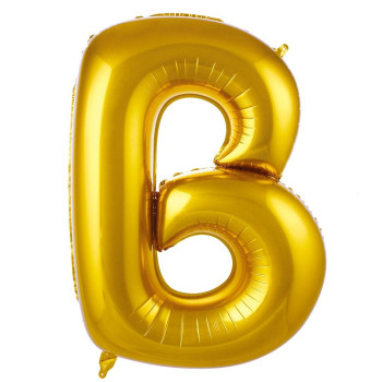 B- HARF 40 İNC GOLD RENK BALON 100 CM B- HARF 40 İNC GOLD RENK BALON 100 CM