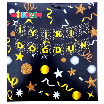 BÜYÜK BANNER İYİKİ DOĞDUN SİYAH ÜSTÜ GOLD UZAR YAZI BÜYÜK BANNER İYİKİ DOĞDUN SİYAH ÜSTÜ GOLD UZAR YAZI