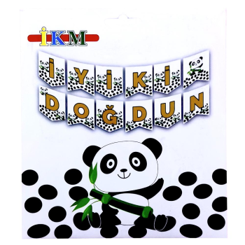 BÜYÜK BANNER PANDA İYİKİ DOĞDUN UZAR YAZI BÜYÜK BANNER PANDA İYİKİ DOĞDUN UZAR YAZI