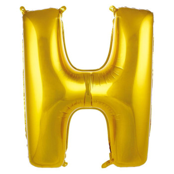 H- HARF 40 İNC GOLD RENK BALON 100 CM H- HARF 40 İNC GOLD RENK BALON 100 CM