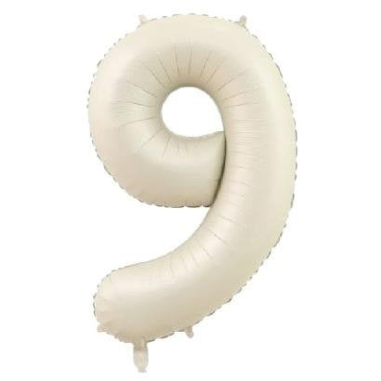 9- RAKAM 34 İNC KREM RENK BALON 76 CM