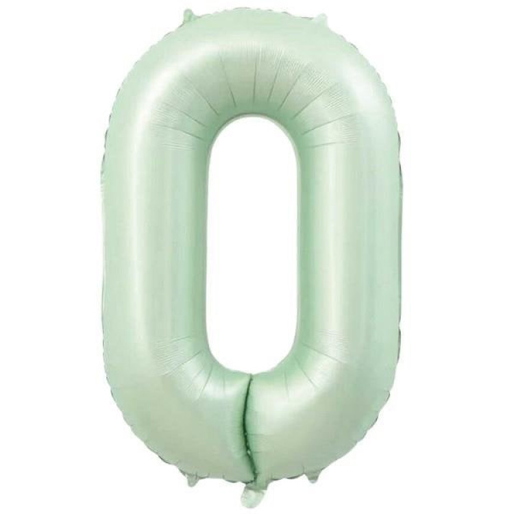 0- RAKAM 16 İNC RETRO YEŞİL RENK BALON 36 CM