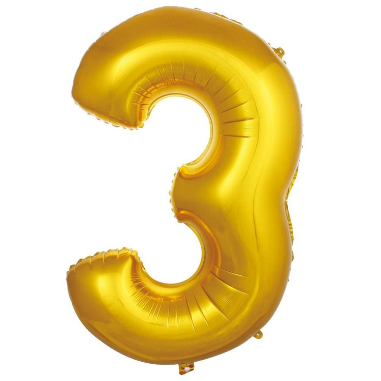 3- RAKAM 34 İNC GOLD RENK BALON 76 CM 3- RAKAM 34 İNC GOLD RENK BALON 76 CM