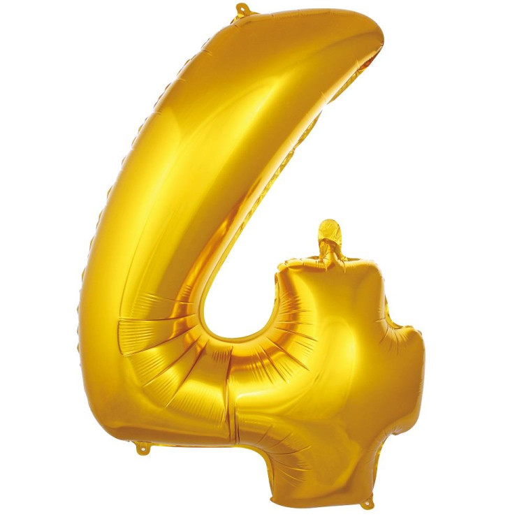 4- RAKAM 34 İNC GOLD RENK BALON 76 CM 4- RAKAM 34 İNC GOLD RENK BALON 76 CM