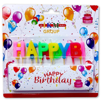 HAPPY BiRTHDAY RENKLİ MUM PK:24 KL:600 HAPPY BiRTHDAY RENKLİ MUM PK:24 KL:600