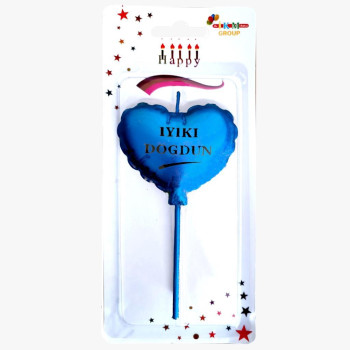 İYİKİ DOĞDUN KALP MAVİ MUM PK:12 KL:480 İYİKİ DOĞDUN KALP MAVİ MUM PK:12 KL:480