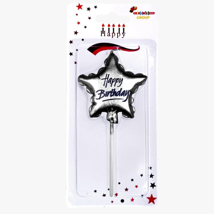 HAPPY BİRTHDAY YILDIZ GÜMÜŞ MUM