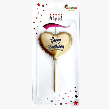 HAPPY BİRTHDAY KALP GOLD MUM PK:12 KL:480 HAPPY BİRTHDAY KALP GOLD MUM PK:12 KL:480