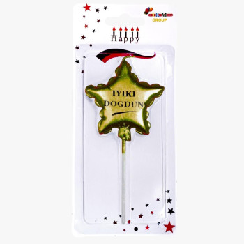 İYİKİ DOĞDUN YILDIZ GOLD MUM PK:12 KL:480 İYİKİ DOĞDUN YILDIZ GOLD MUM PK:12 KL:480