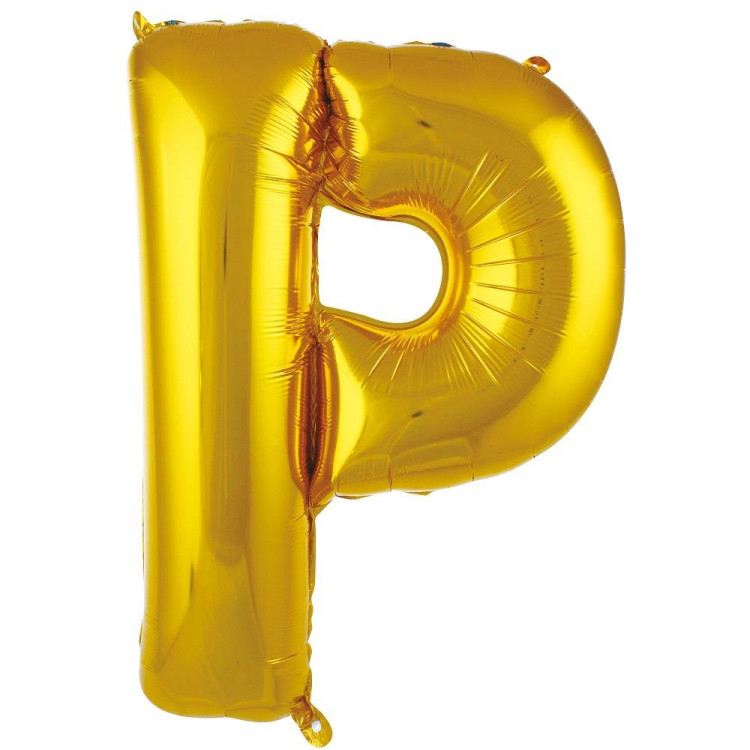 P- HARF 34 İNC GOLD RENK BALON 76 CM P- HARF 34 İNC GOLD RENK BALON 76 CM