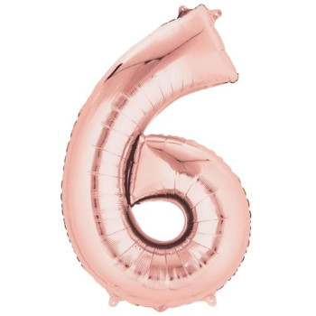 6- RAKAM 16 İNC ROSEGOLD RENK BALON 36 CM 6- RAKAM 16 İNC ROSEGOLD RENK BALON 36 CM