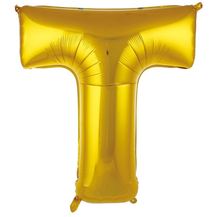 T- HARF 34 İNC GOLD RENK BALON 76 CM T- HARF 34 İNC GOLD RENK BALON 76 CM