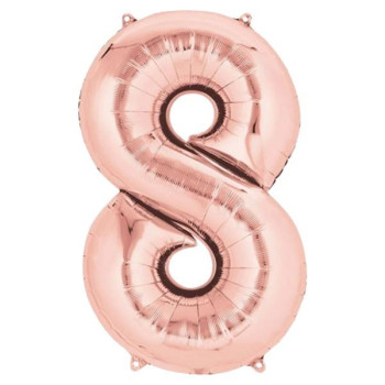 8- RAKAM 16 İNC ROSEGOLD RENK BALON 36 CM 8- RAKAM 16 İNC ROSEGOLD RENK BALON 36 CM