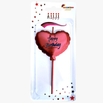 HAPPY BİRTHDAY KALP KIRMIZI MUM PK:12 KL:480 HAPPY BİRTHDAY KALP KIRMIZI MUM PK:12 KL:480
