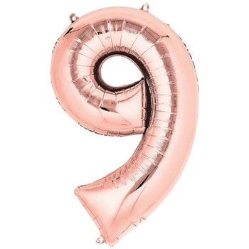 9- RAKAM 16 İNC ROSEGOLD RENK BALON 36 CM 9- RAKAM 16 İNC ROSEGOLD RENK BALON 36 CM
