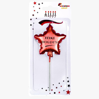 İYİKİ DOĞDUN YILDIZ KIRMIZI MUM PK:12 KL:480 İYİKİ DOĞDUN YILDIZ KIRMIZI MUM PK:12 KL:480