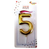 BÜYÜK BOY 5 RAKAM GOLD MUM 13,5CM BÜYÜK BOY 5 RAKAM GOLD MUM 13,5CM
