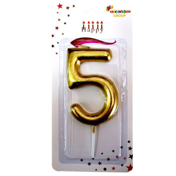 BÜYÜK BOY 5 RAKAM GOLD MUM 13cm PK:24 KL:600