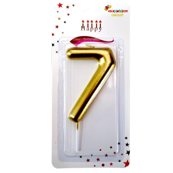 BÜYÜK BOY 7 RAKAM GOLD MUM 13cm PK:24 KL:600