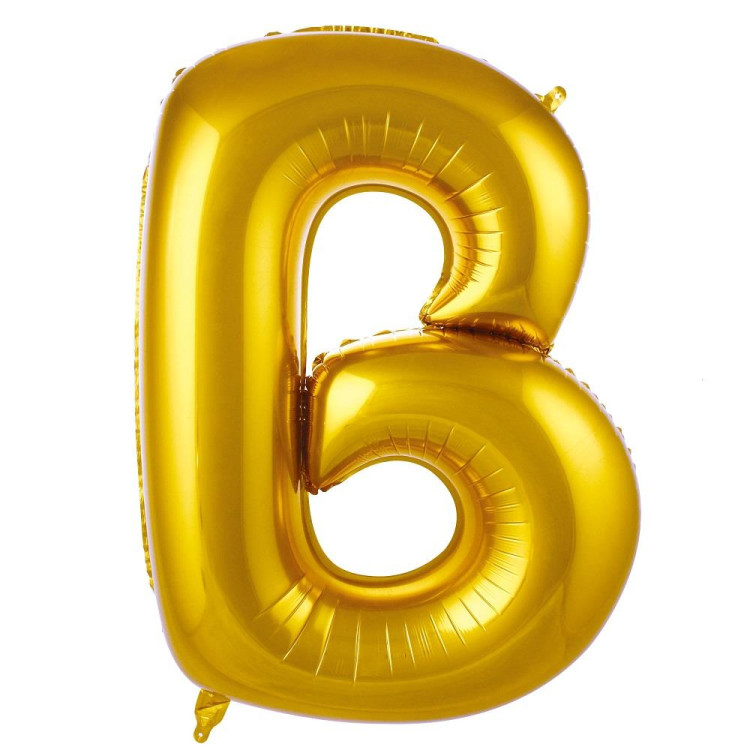 B- HARF 34 İNC GOLD RENK BALON 76 CM B- HARF 34 İNC GOLD RENK BALON 76 CM