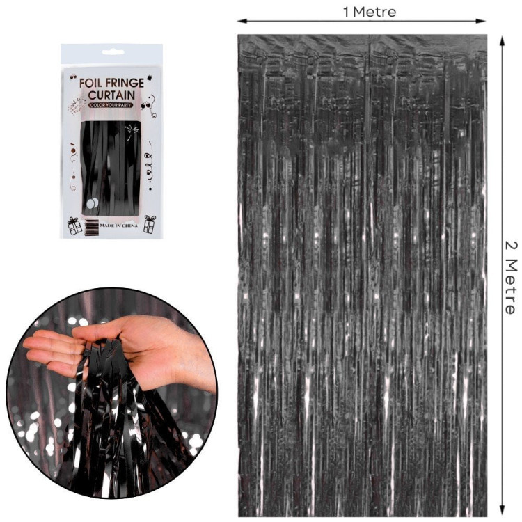 İTHAL METALİZE SİYAH ARKA PLAN PERDESİ