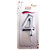 BÜYÜK BOY 4 RAKAM GÜMÜŞ  MUM 13,5CM