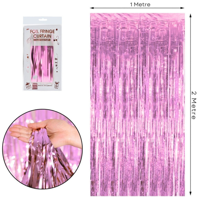 İTHAL METALİZE PEMBE ARKA PLAN PERDESİ