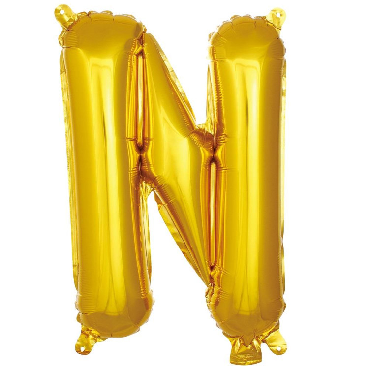 N- HARF 16 İNC GOLD RENK BALON 36 CM N- HARF 16 İNC GOLD RENK BALON 36 CM