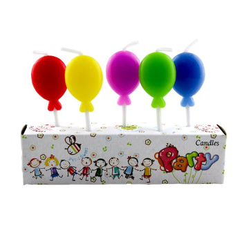 5 Lİ RENKLİ BALONLU MUM PK:12 5 Lİ RENKLİ BALONLU MUM PK:12