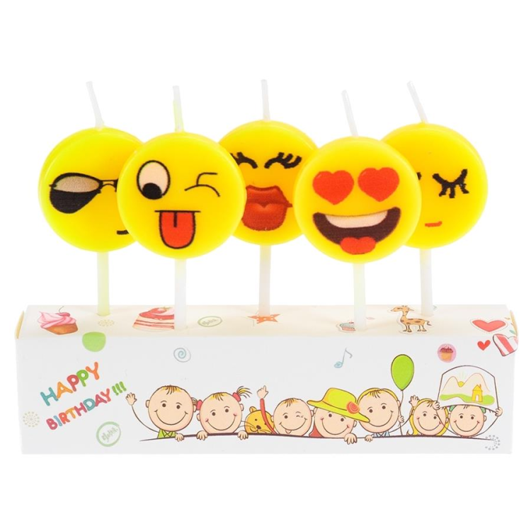 5 Lİ EMOJİ MUM PK:12