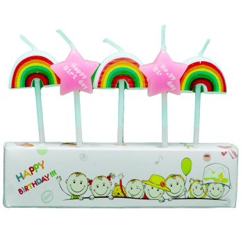 5 Lİ GÖKKUŞAĞI YILDIZ MUM PK:12 5 Lİ GÖKKUŞAĞI YILDIZ MUM PK:12