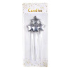 4 LÜ ÇUBUKLU YILDIZ GÜMÜŞ MUM 13.5CM 4 LÜ ÇUBUKLU YILDIZ GÜMÜŞ MUM 13.5CM