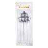 4 LÜ ÇUBUKLU YILDIZ GÜMÜŞ MUM 13.5CM 4 LÜ ÇUBUKLU YILDIZ GÜMÜŞ MUM 13.5CM