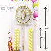 MİKA ŞEFFAF 0 RAKAM GOLD MUM 12CM
