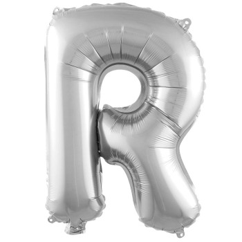 R- HARF 16 İNC GÜMÜŞ RENK BALON 36 CM R- HARF 16 İNC GÜMÜŞ RENK BALON 36 CM