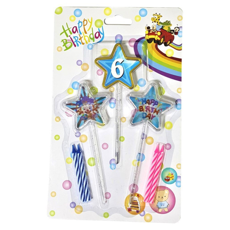 3D GÖRÜNÜMLÜ MUM 6 YAŞ YILDIZ MODELİ MAVİ 12.5CM PK:12 3D GÖRÜNÜMLÜ MUM 6 YAŞ YILDIZ MODELİ MAVİ 12.5CM PK:12