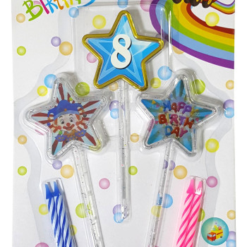 3D GÖRÜNÜMLÜ MUM 8 YAŞ YILDIZ MODELİ MAVİ 12.5CM PK:12 3D GÖRÜNÜMLÜ MUM 8 YAŞ YILDIZ MODELİ MAVİ 12.5CM PK:12