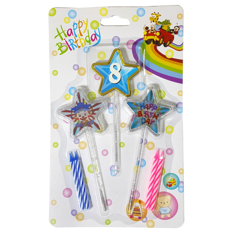 3D GÖRÜNÜMLÜ MUM 8 YAŞ YILDIZ MODELİ MAVİ 12.5CM 3D GÖRÜNÜMLÜ MUM 8 YAŞ YILDIZ MODELİ MAVİ 12.5CM