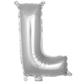 L- HARF 16 İNC GÜMÜŞ RENK BALON 36 CM L- HARF 16 İNC GÜMÜŞ RENK BALON 36 CM
