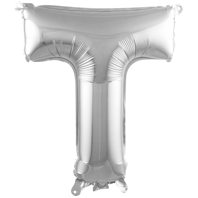 T- HARF 16 İNC GÜMÜŞ RENK BALON 36 CM T- HARF 16 İNC GÜMÜŞ RENK BALON 36 CM